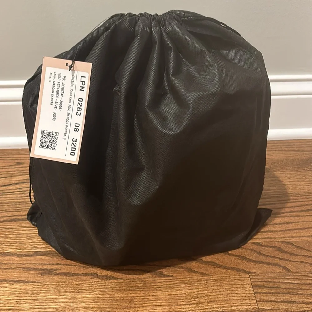 NWT Just Fab Fuzzies Idina Knit Pom Sweater Boots size 9 Maroon - Picture 10 of 11